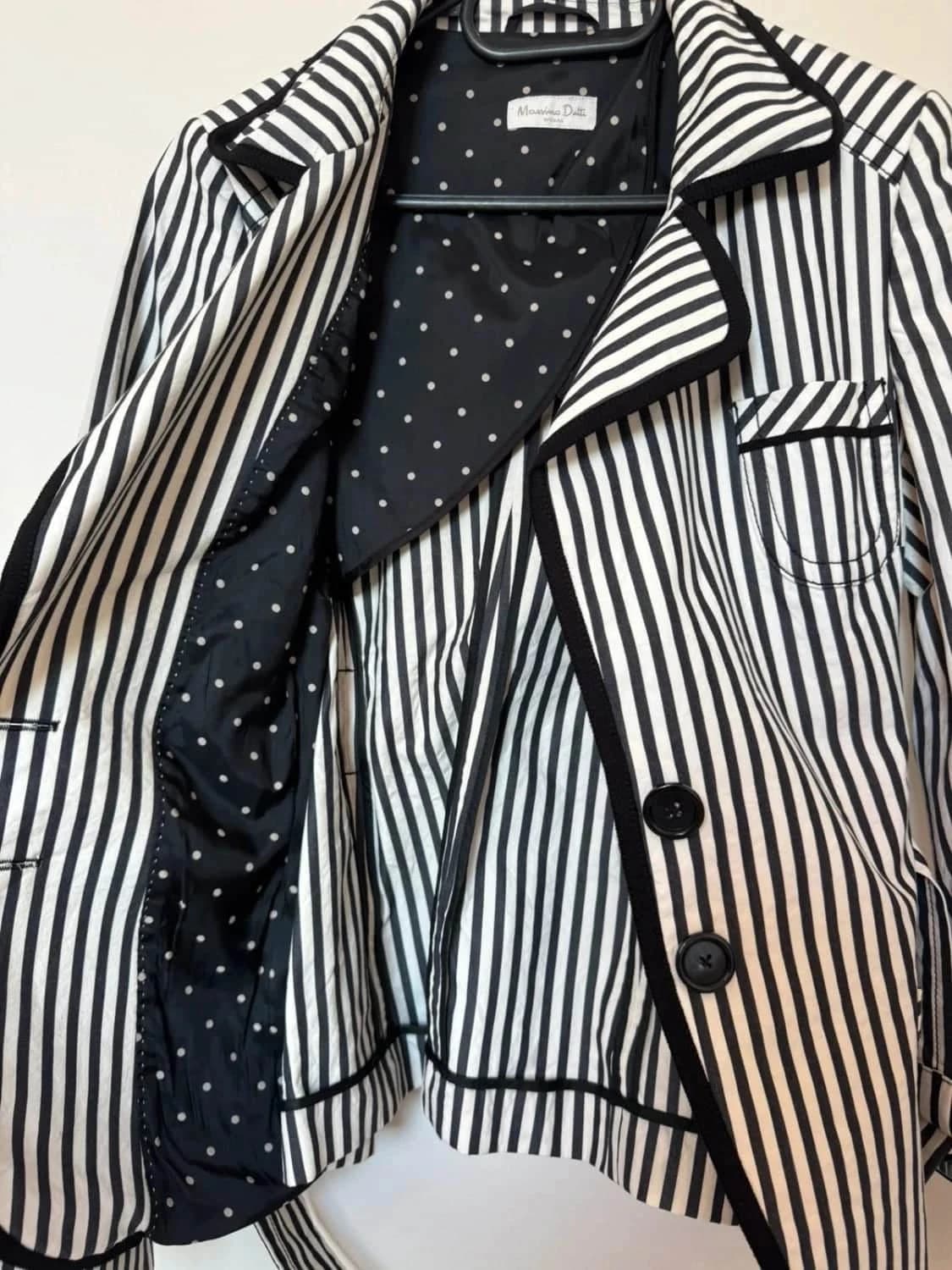 Veste blazer à rayures Massimo Dutti ceinturé doublure taille 42 M/L - Photo 6/9