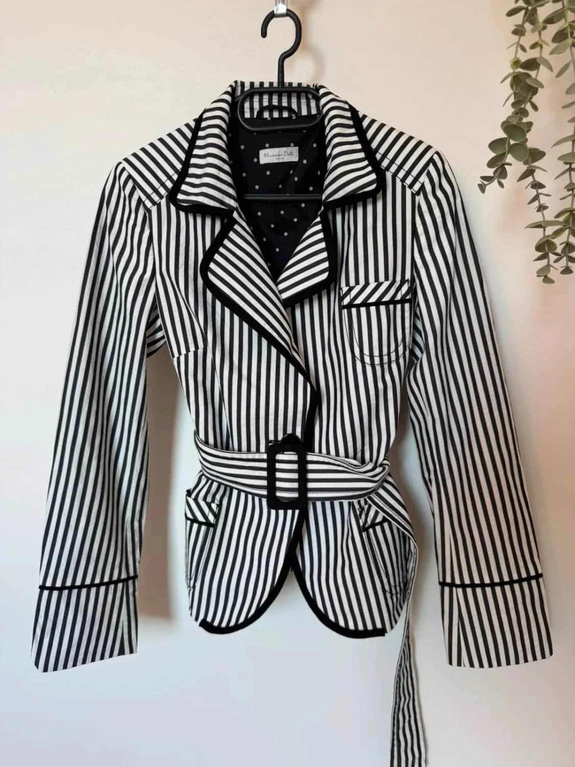 Veste blazer à rayures Massimo Dutti ceinturé doublure taille 42 M/L - Photo 2/9