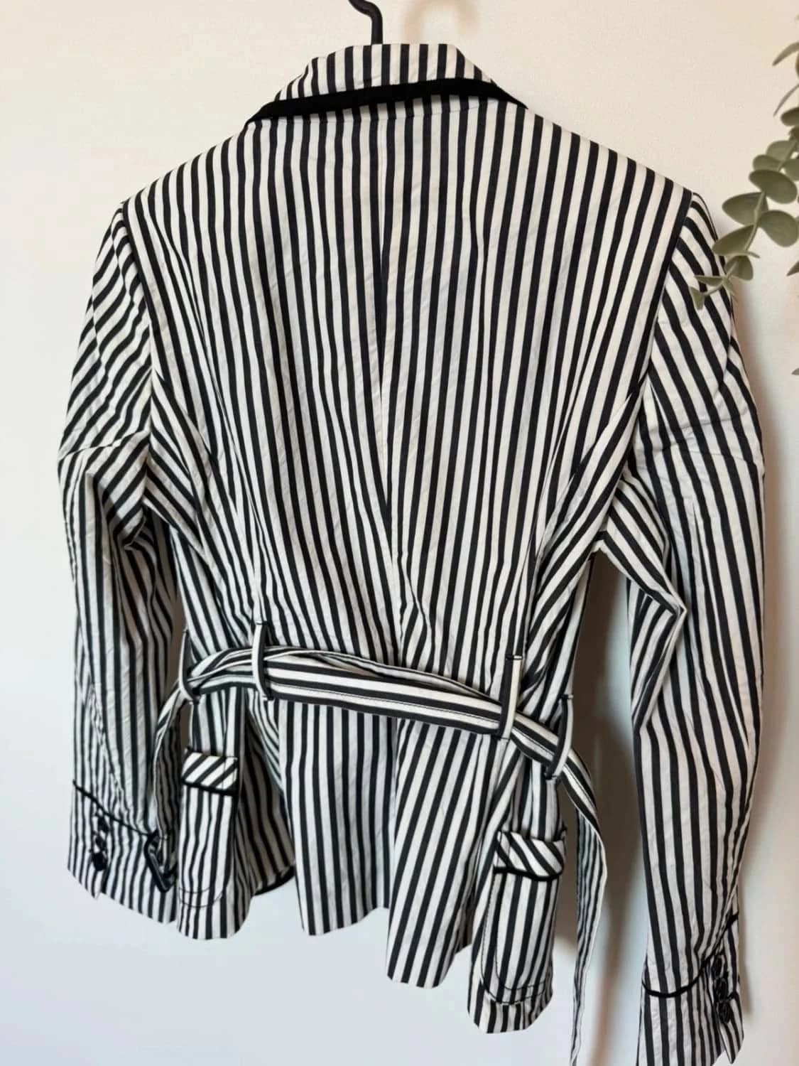 Veste blazer à rayures Massimo Dutti ceinturé doublure taille 42 M/L - Photo 9/9