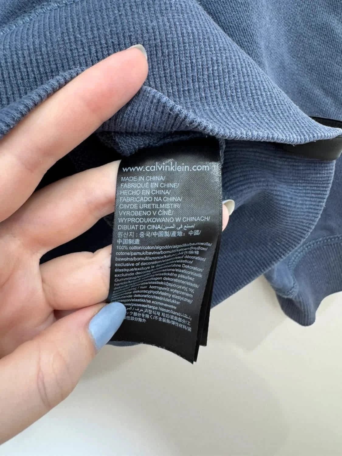 Sweat bleu Calvin Klein taille S - Photo 7/10