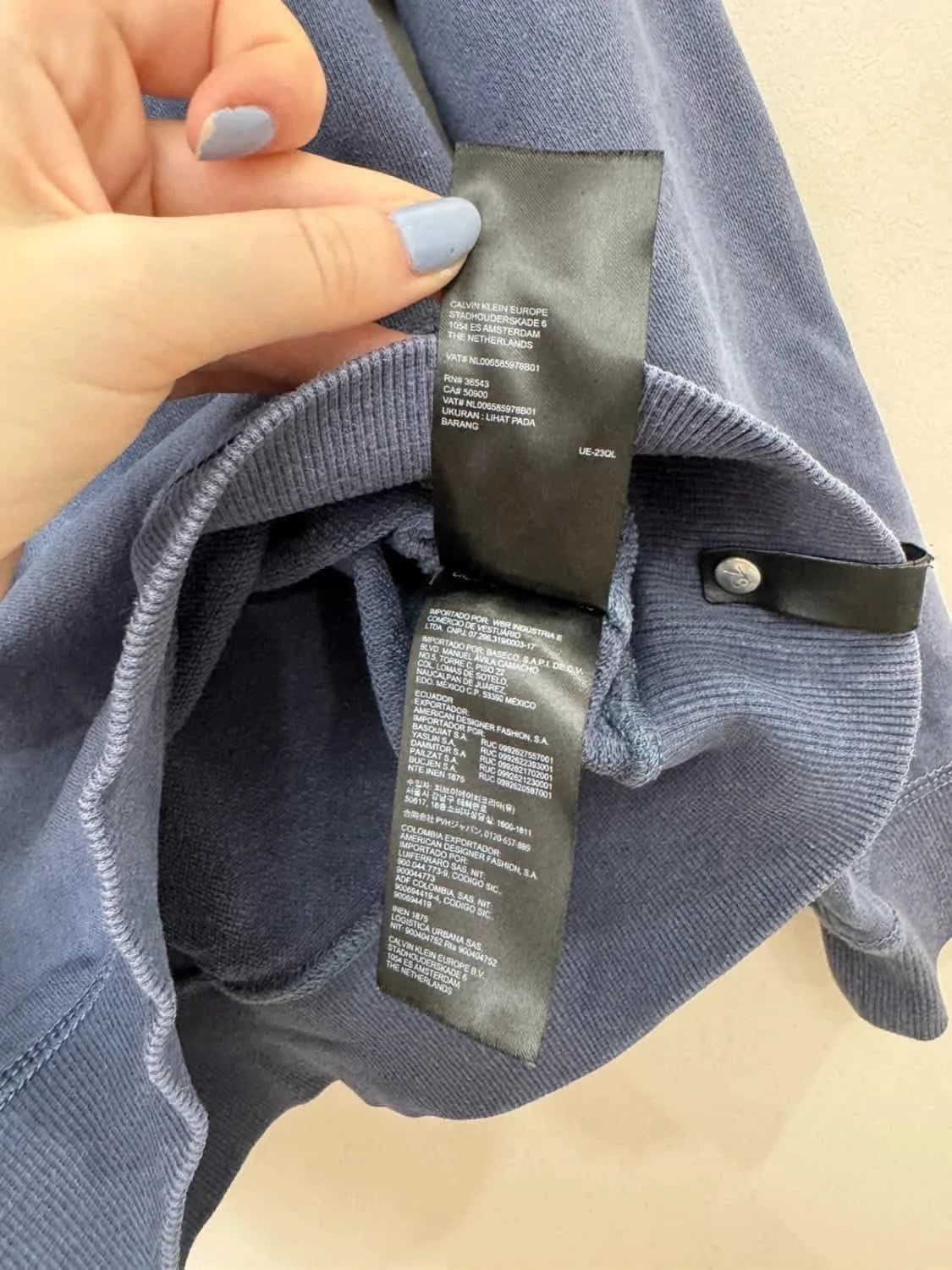 Sweat bleu Calvin Klein taille S - Photo 8/10