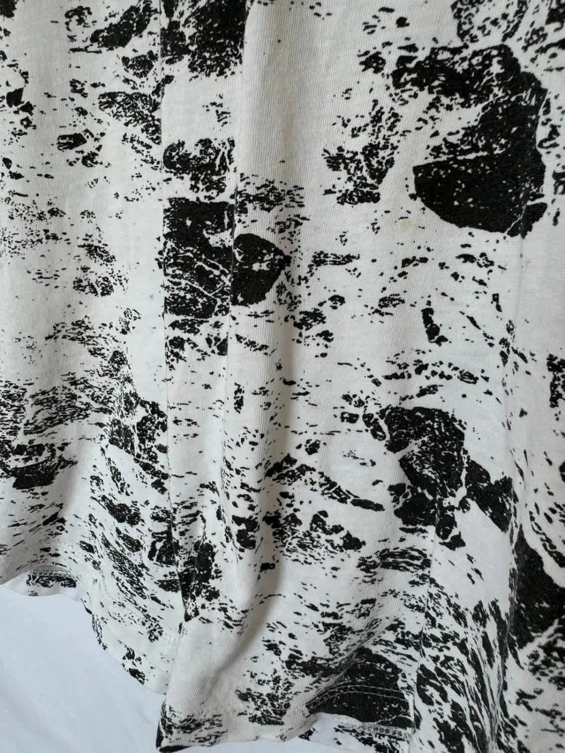 Tee-shirt ADPT motif marbré noir et blanc taille M - Photo 6/7