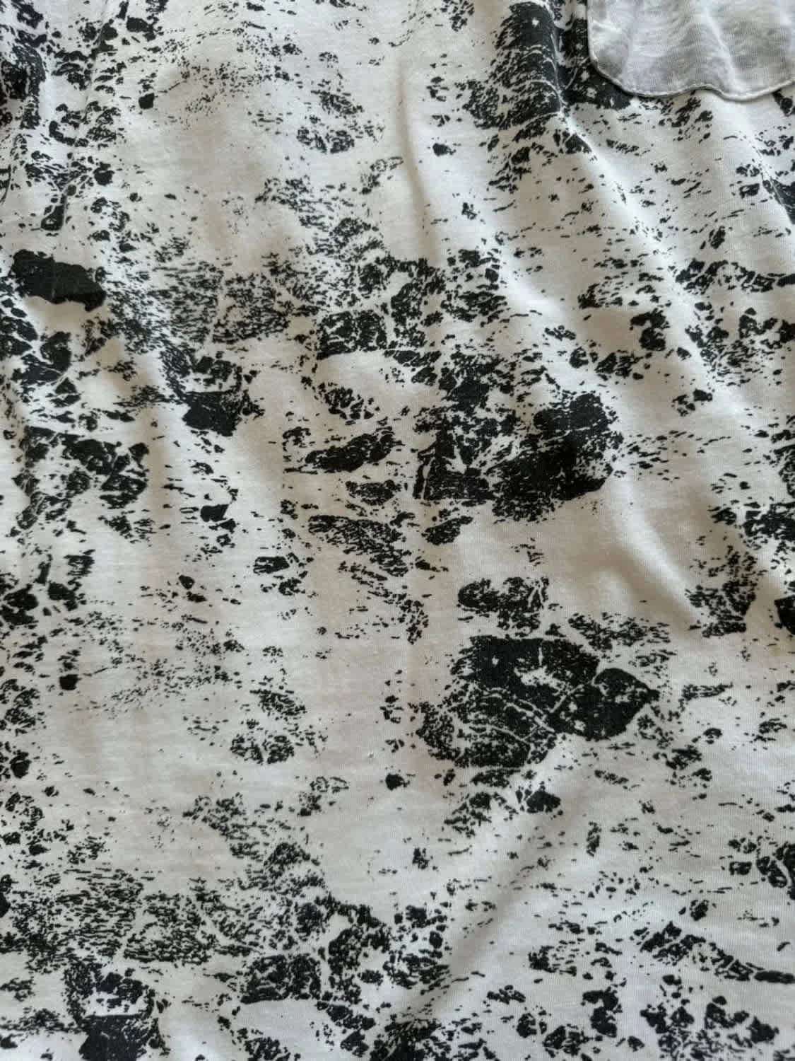 Tee-shirt ADPT motif marbré noir et blanc taille M - Photo 7/7