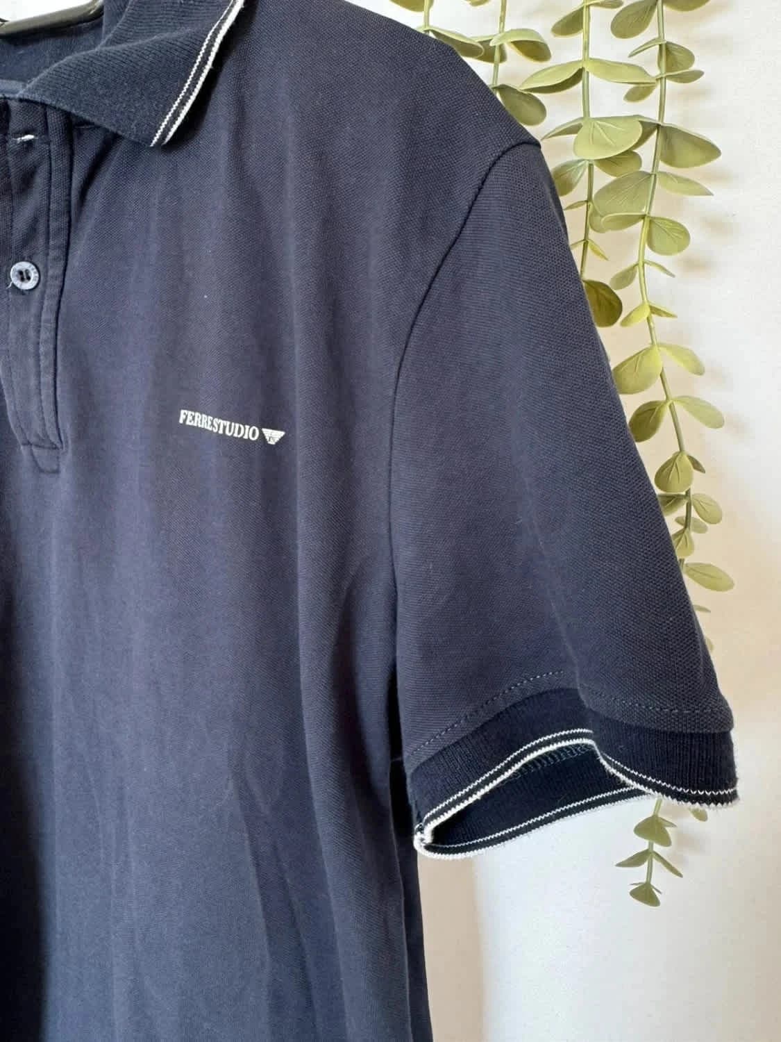 Polo bleu marine Ferre Studio taille L - Photo 4/9