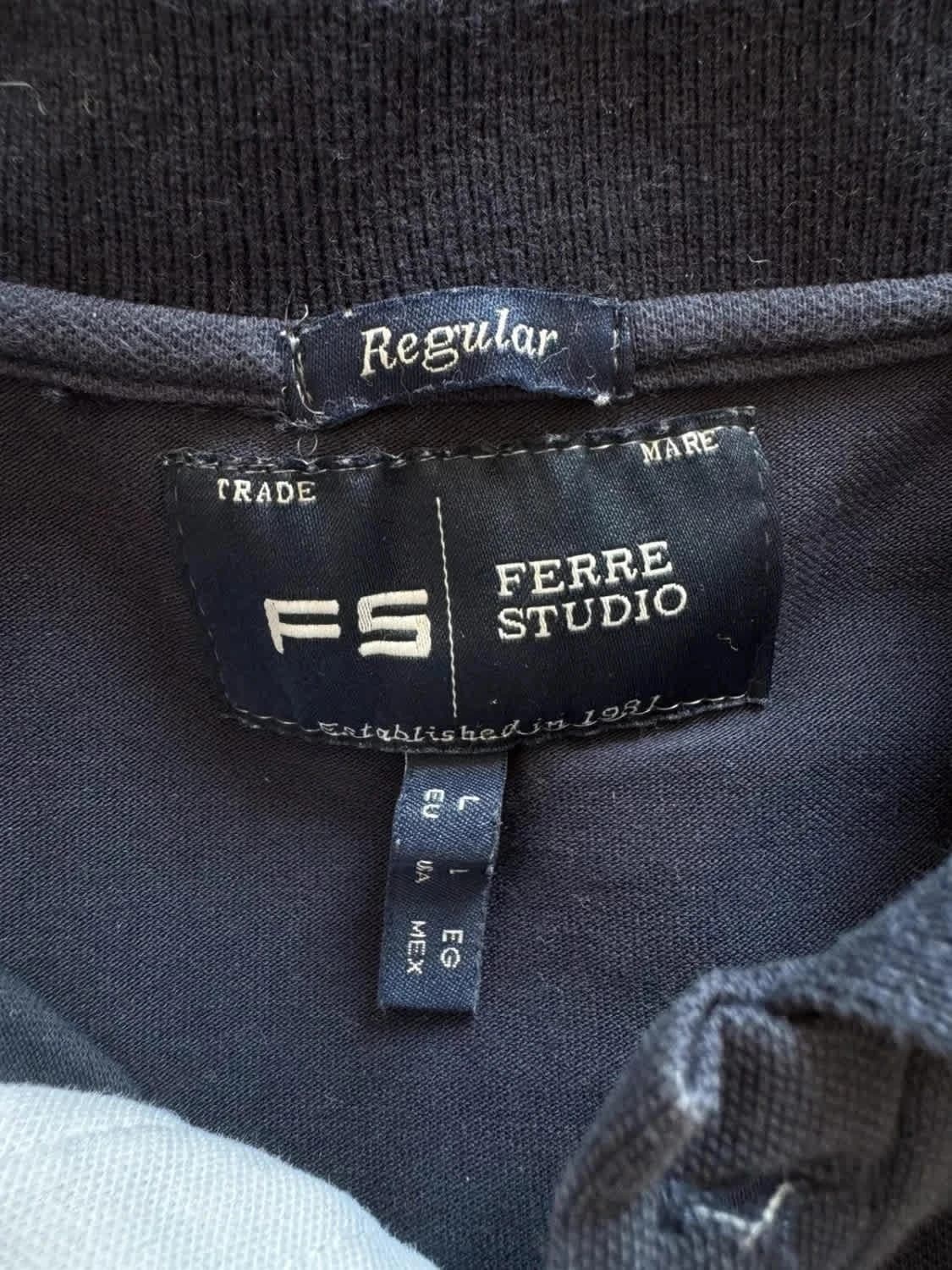 Polo bleu marine Ferre Studio taille L - Photo 8/9