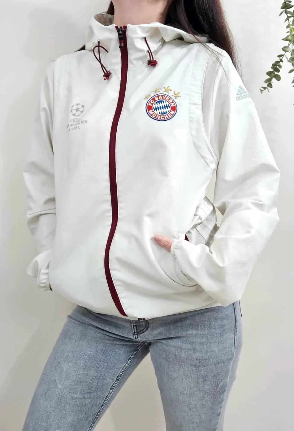 Veste blanche Bayern Munich UCL Adidas 2016/17 taille S - Photo 1/11