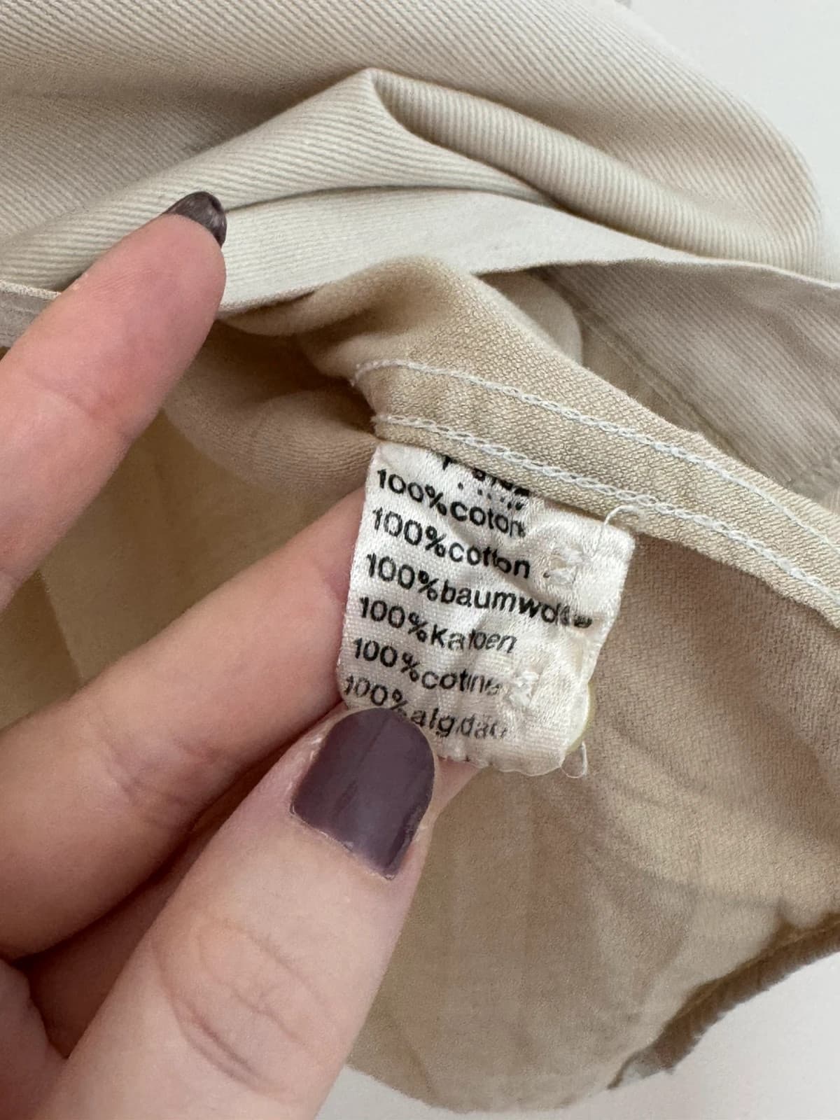 Camisa de manga curta em algodão Lacoste bege às riscas tamanho 43/XXL - FP260178 - Foto 4/8