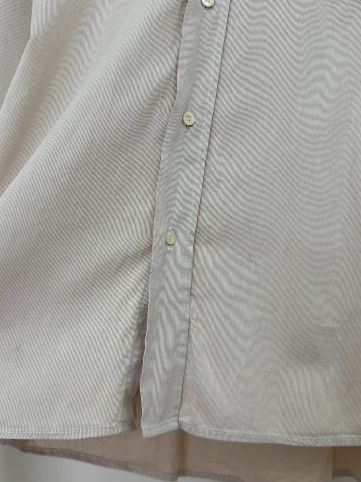 Camisa de manga curta em algodão Lacoste bege às riscas tamanho 43/XXL - FP260178 - Foto 7/8