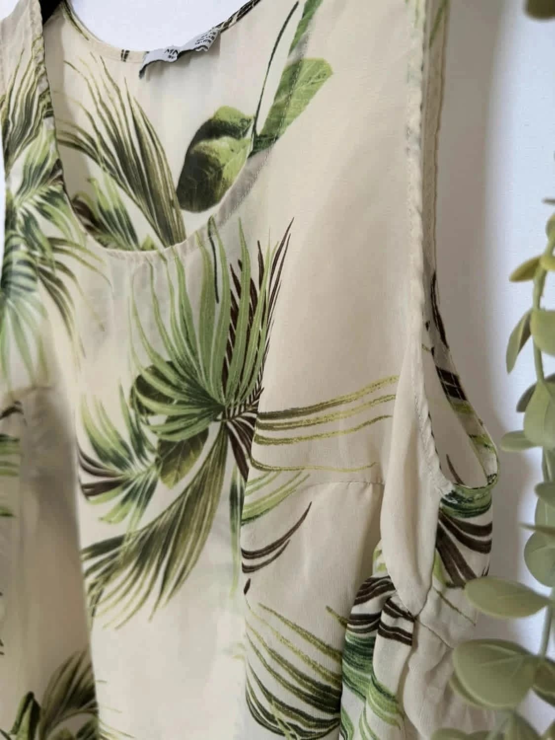 Top Mango imprimé feuilles tropicales taille XS - Photo 3/5