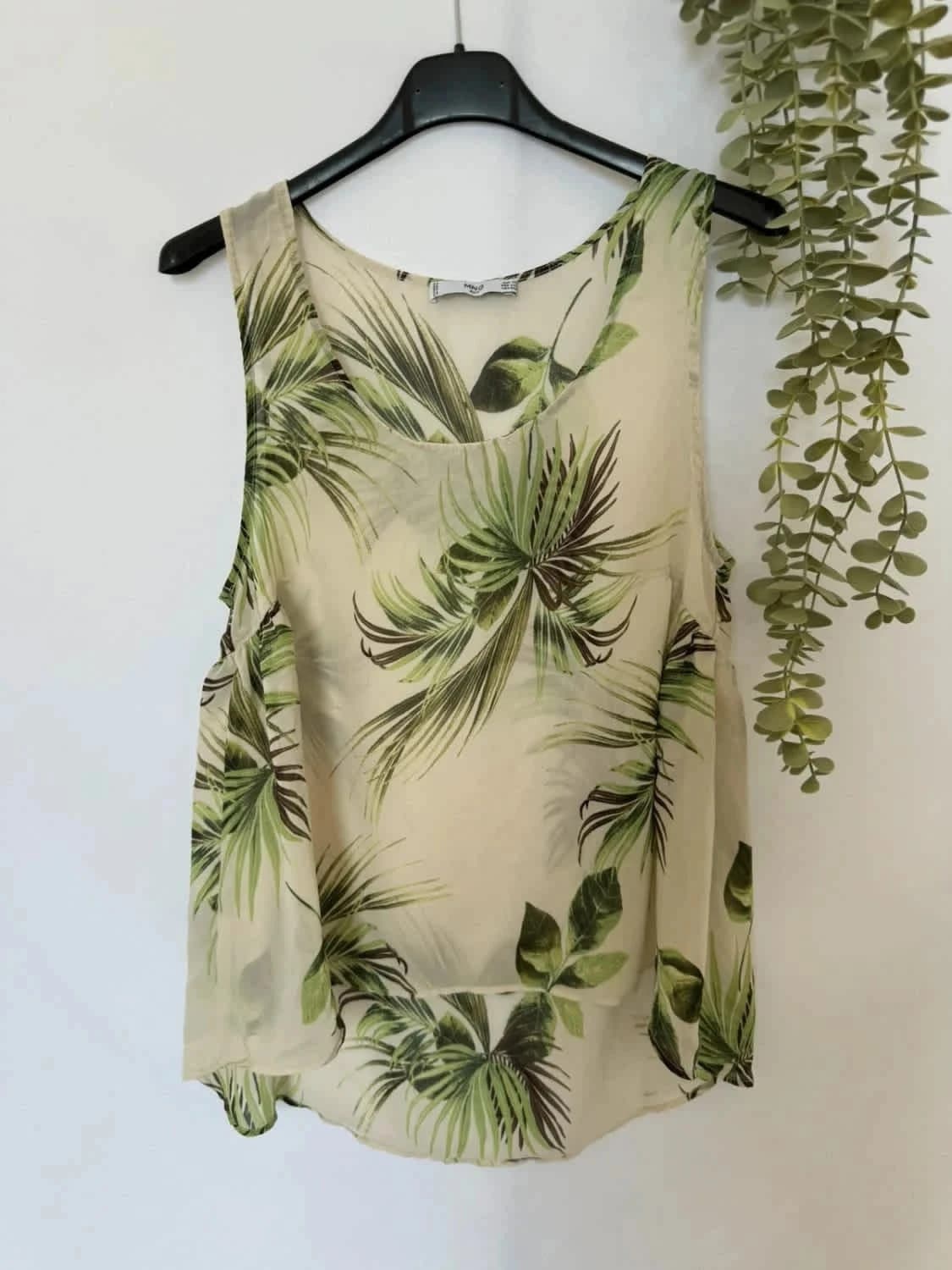 Top Mango imprimé feuilles tropicales taille XS - Photo 2/5