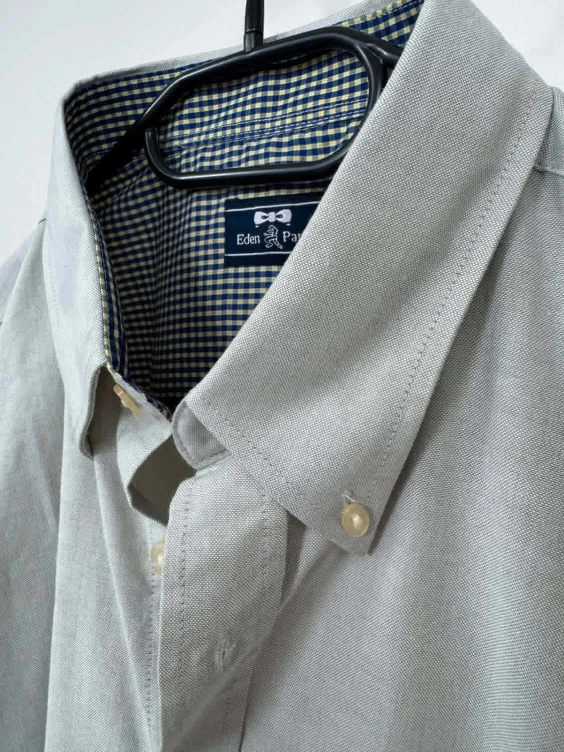 Chemise grise manches courtes Eden Park logo brodé taille L - Photo 4/7