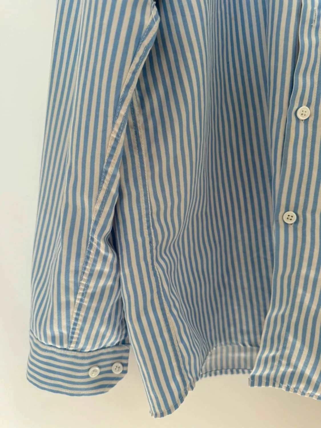 Chemise oversize bleue à rayures taille L - Photo 3/4