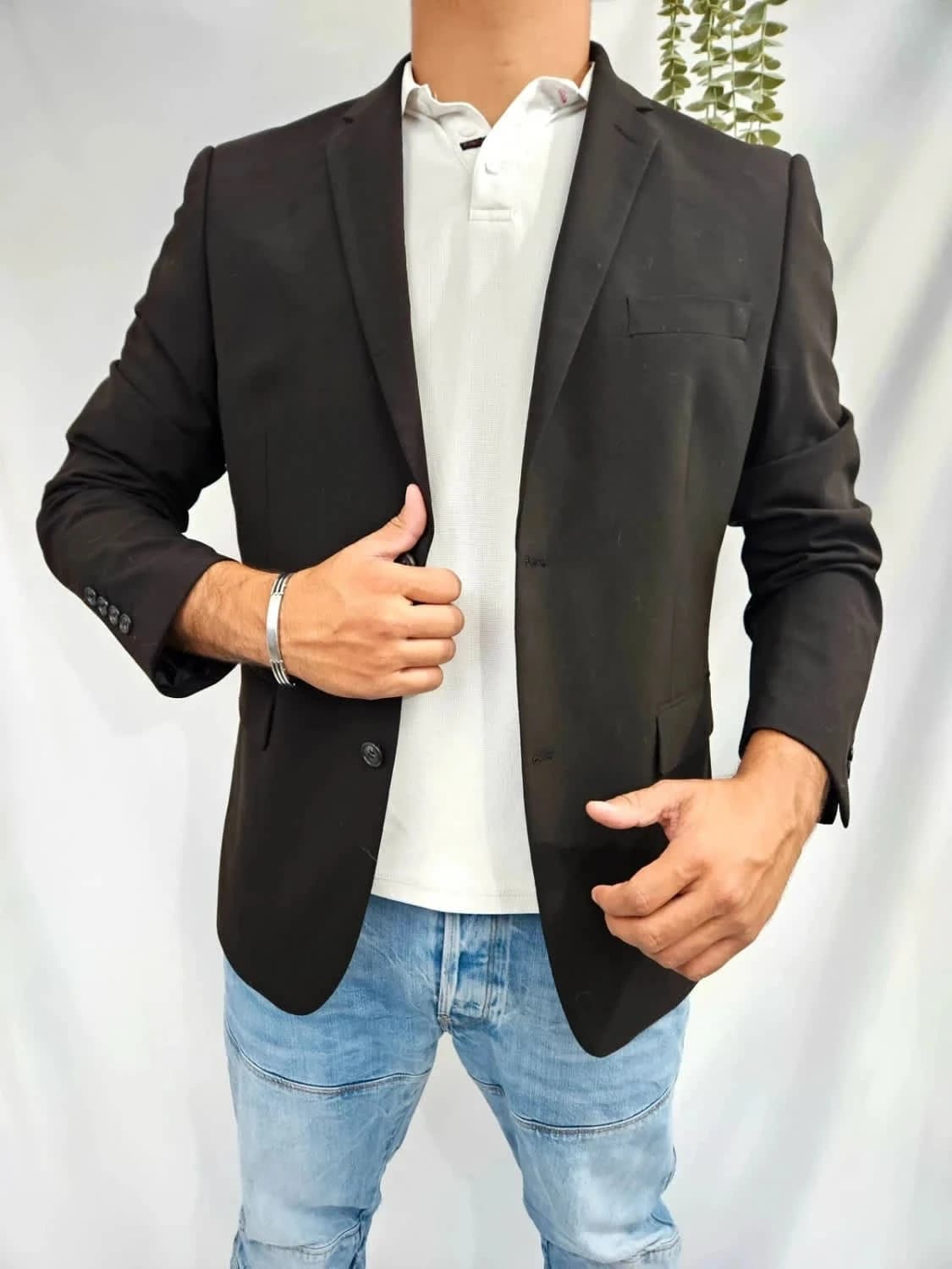 Veste blazer Lindbergh White noire élégante et moderne taille 58 - Photo 1/7