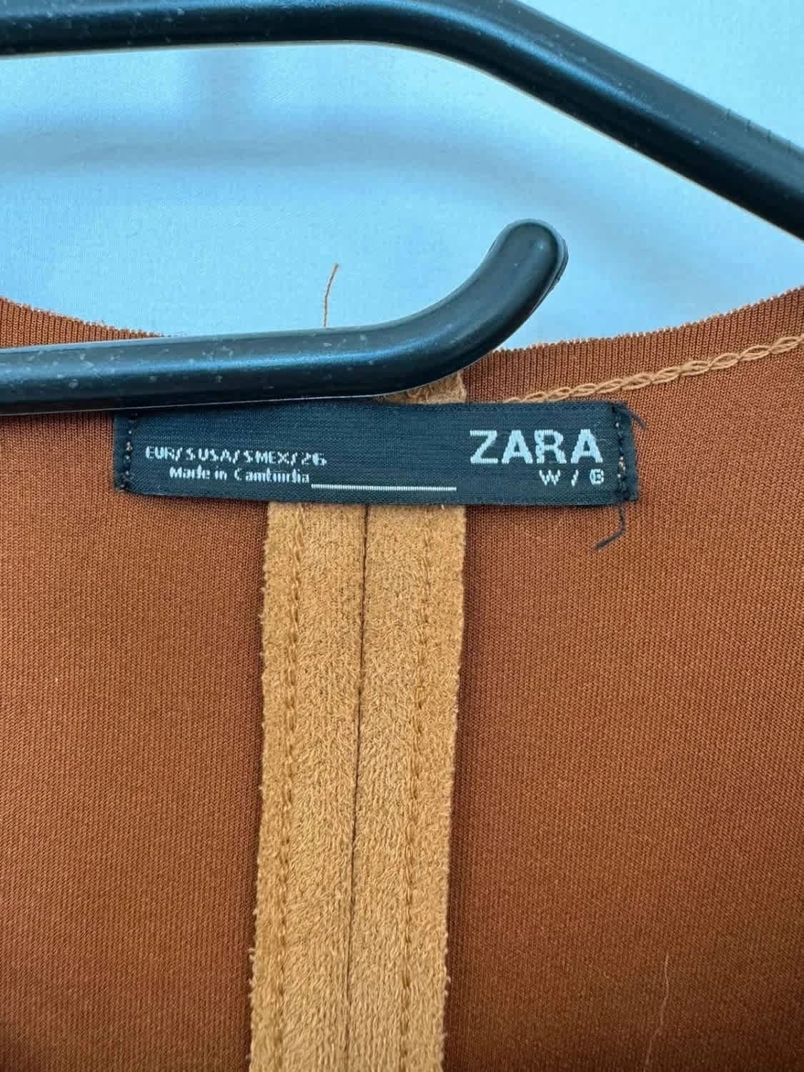 Manteau Zara camel effet suédine taille S - Photo 4/5