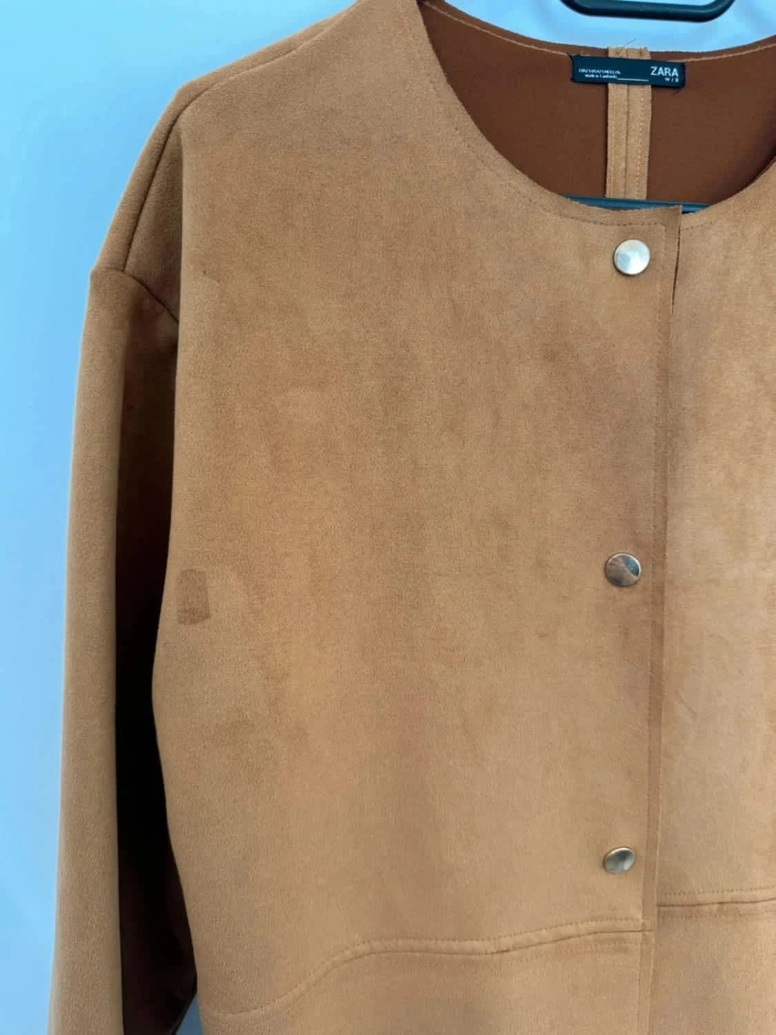 Manteau Zara camel effet suédine taille S - Photo 5/5