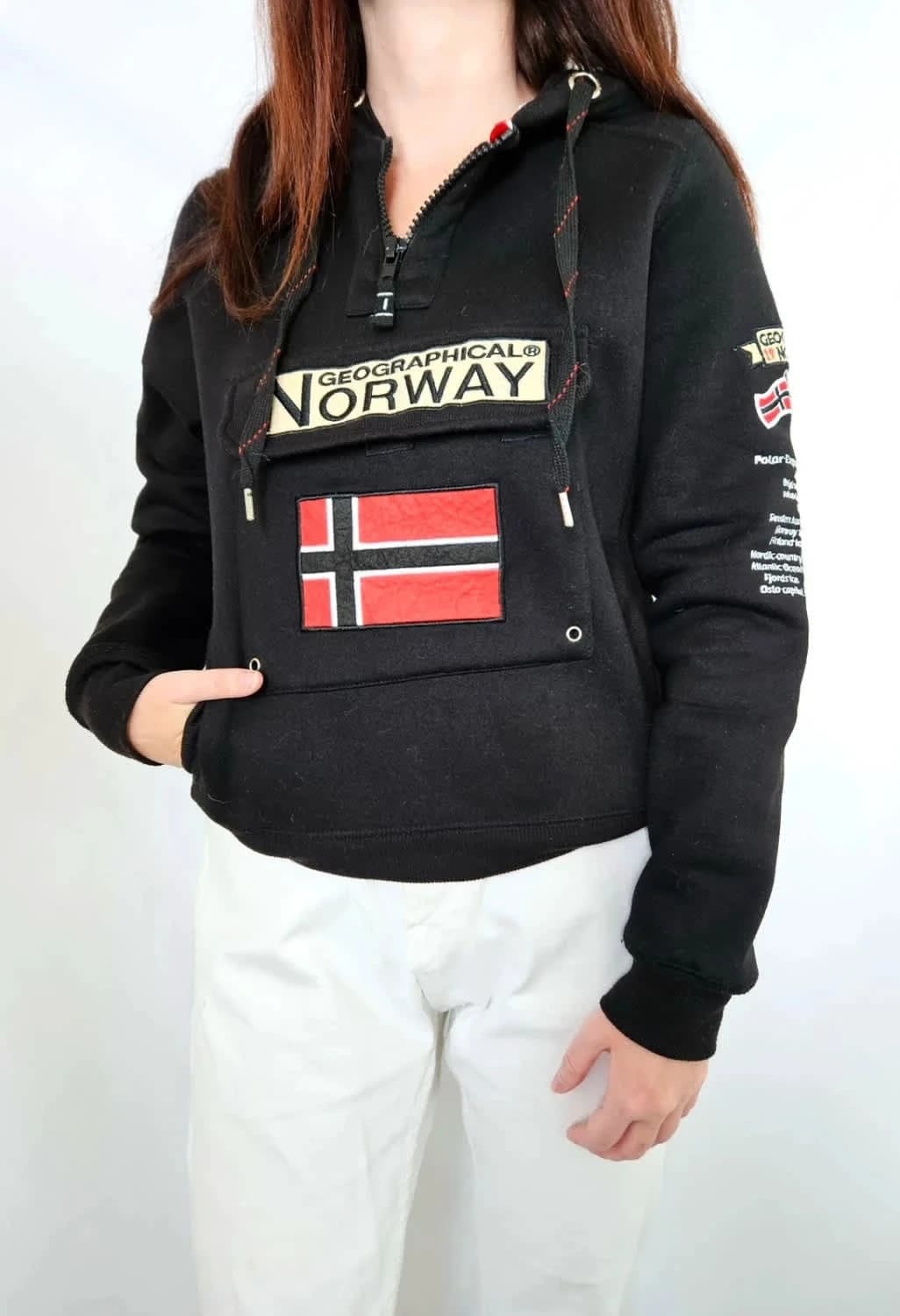 Sweat noir Geographical Norway taille M - Photo 1/6