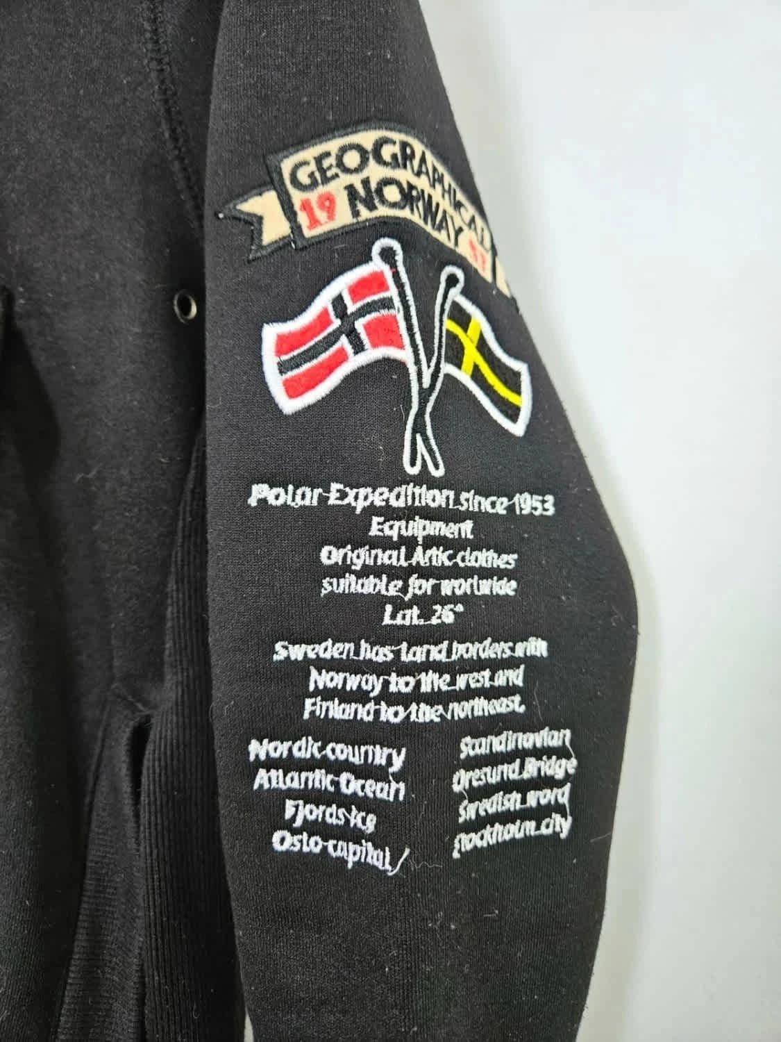 Sweat noir Geographical Norway taille M - Photo 3/6