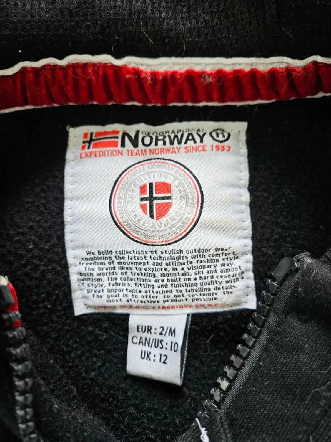 Sweat noir Geographical Norway taille M - Photo 5/6
