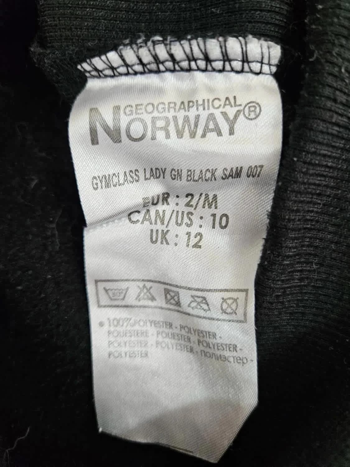 Sweat noir Geographical Norway taille M - Photo 6/6