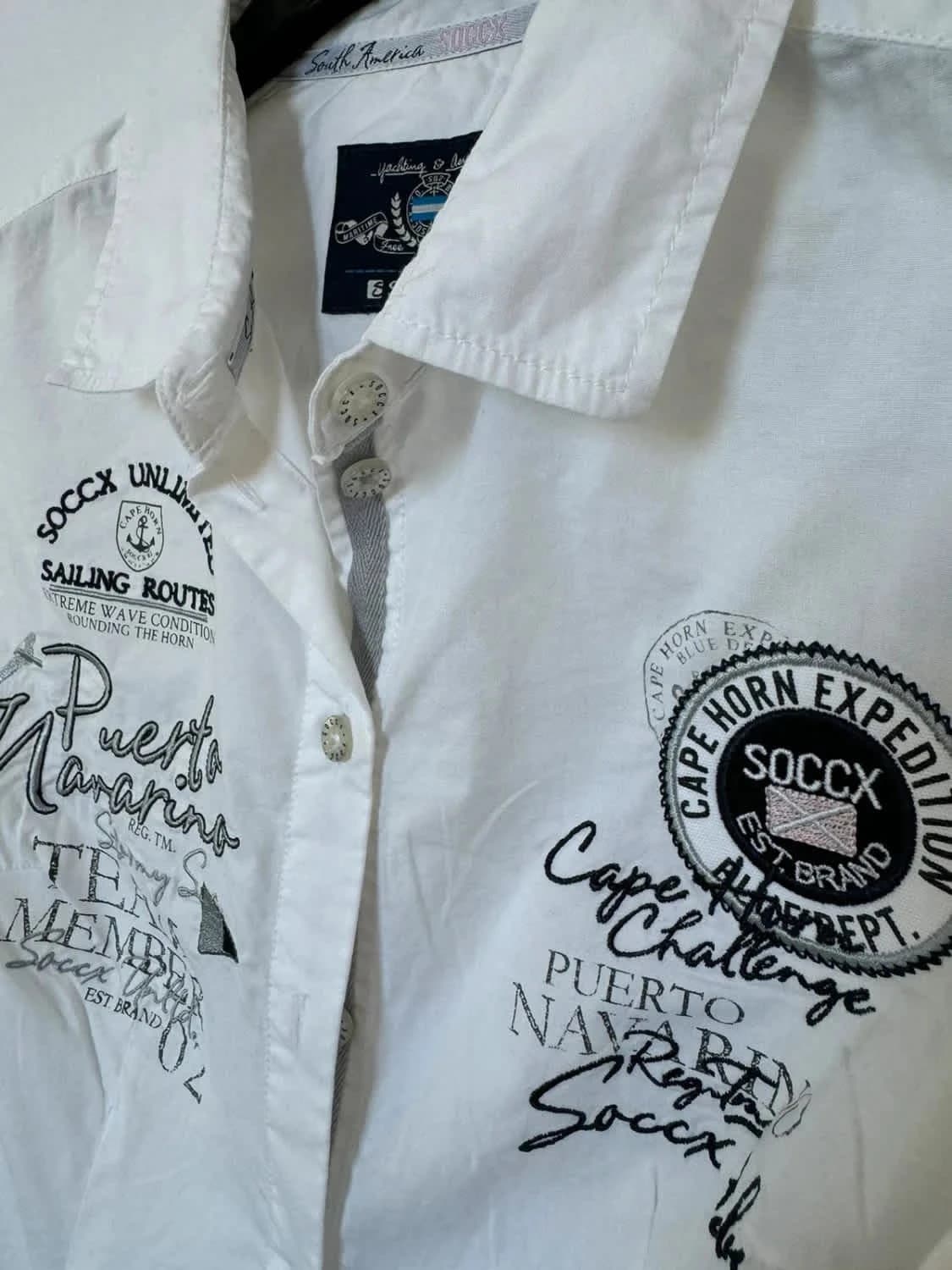 Chemisier blanc Soccx brodé taille S - Photo 6/10