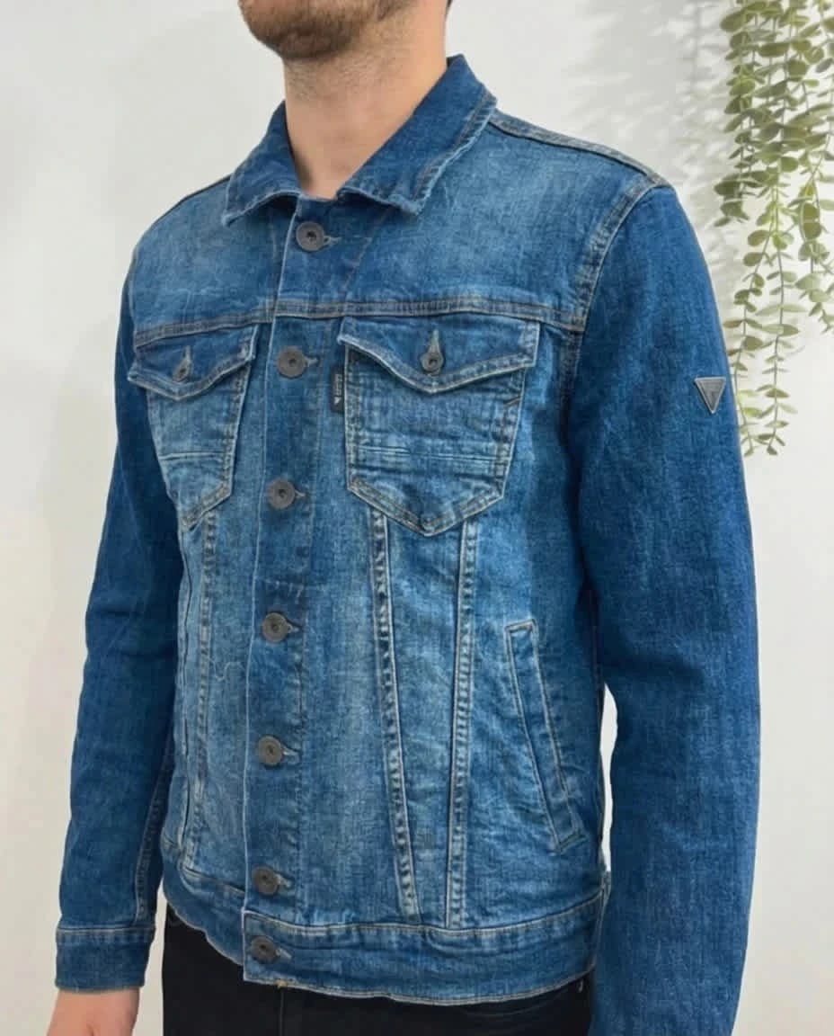 Veste en jean bleu Guess denim taille M - Photo 1/11