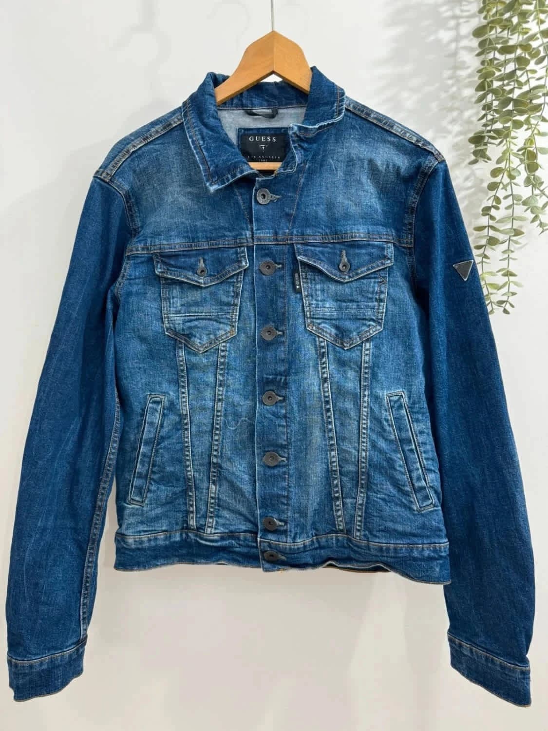 Veste en jean bleu Guess denim taille M - Photo 3/11
