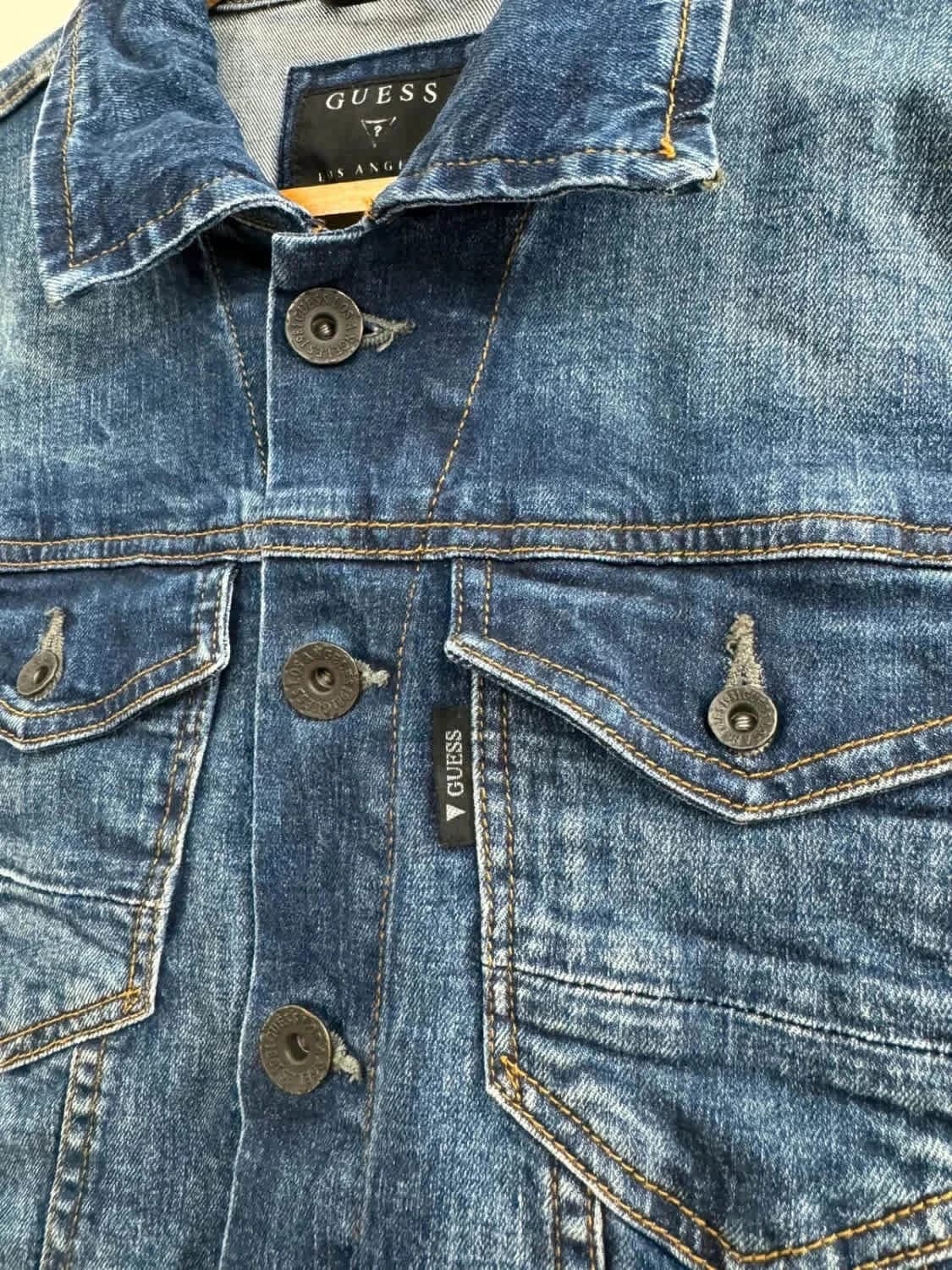 Veste en jean bleu Guess denim taille M - Photo 5/11