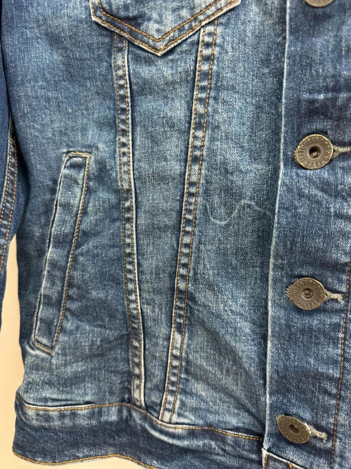 Veste en jean bleu Guess denim taille M - Photo 7/11