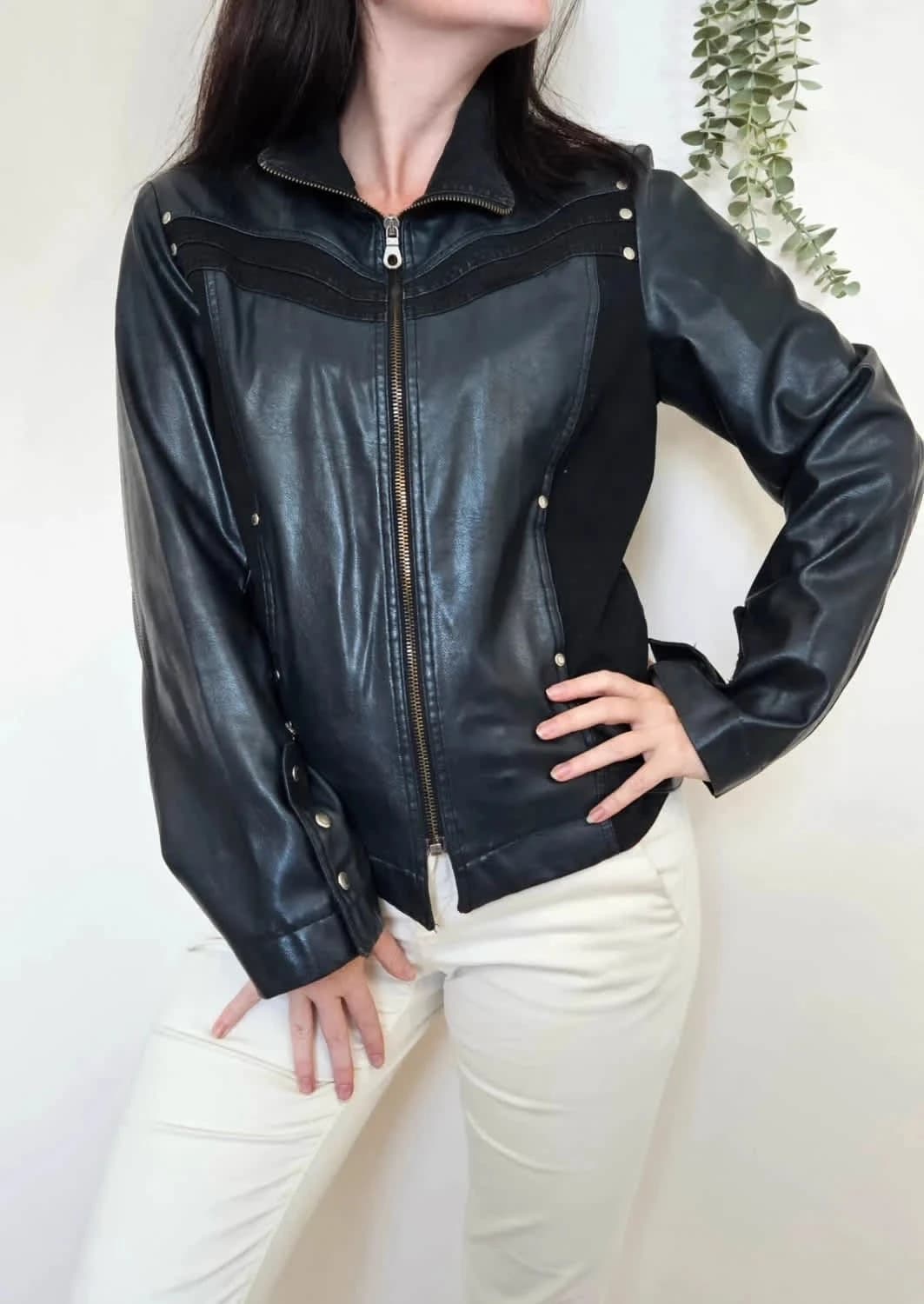 Veste imitation cuir noir Voodoo taille 42 - Photo 1/9