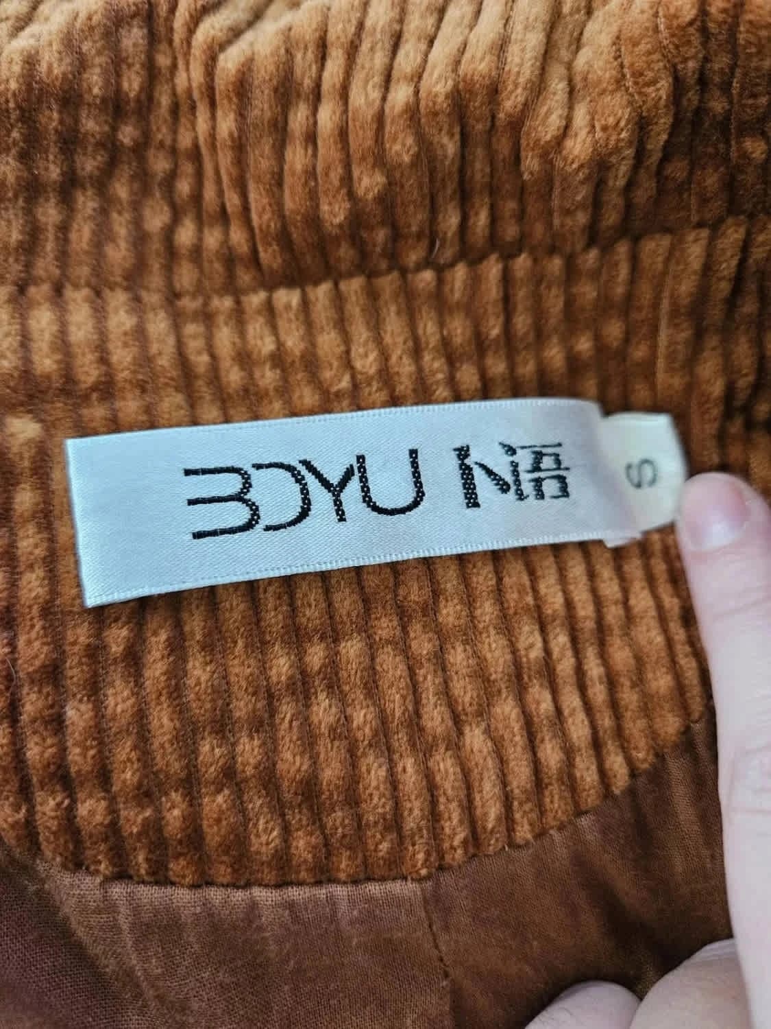 Veste blazer en velours côtelé marron caramel taille S - Photo 3/3