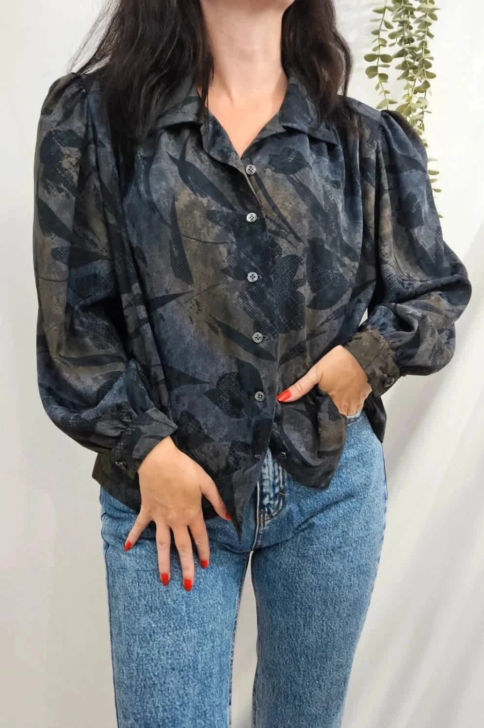 Blouse femme à imprimé vintage - Photo 1/3
