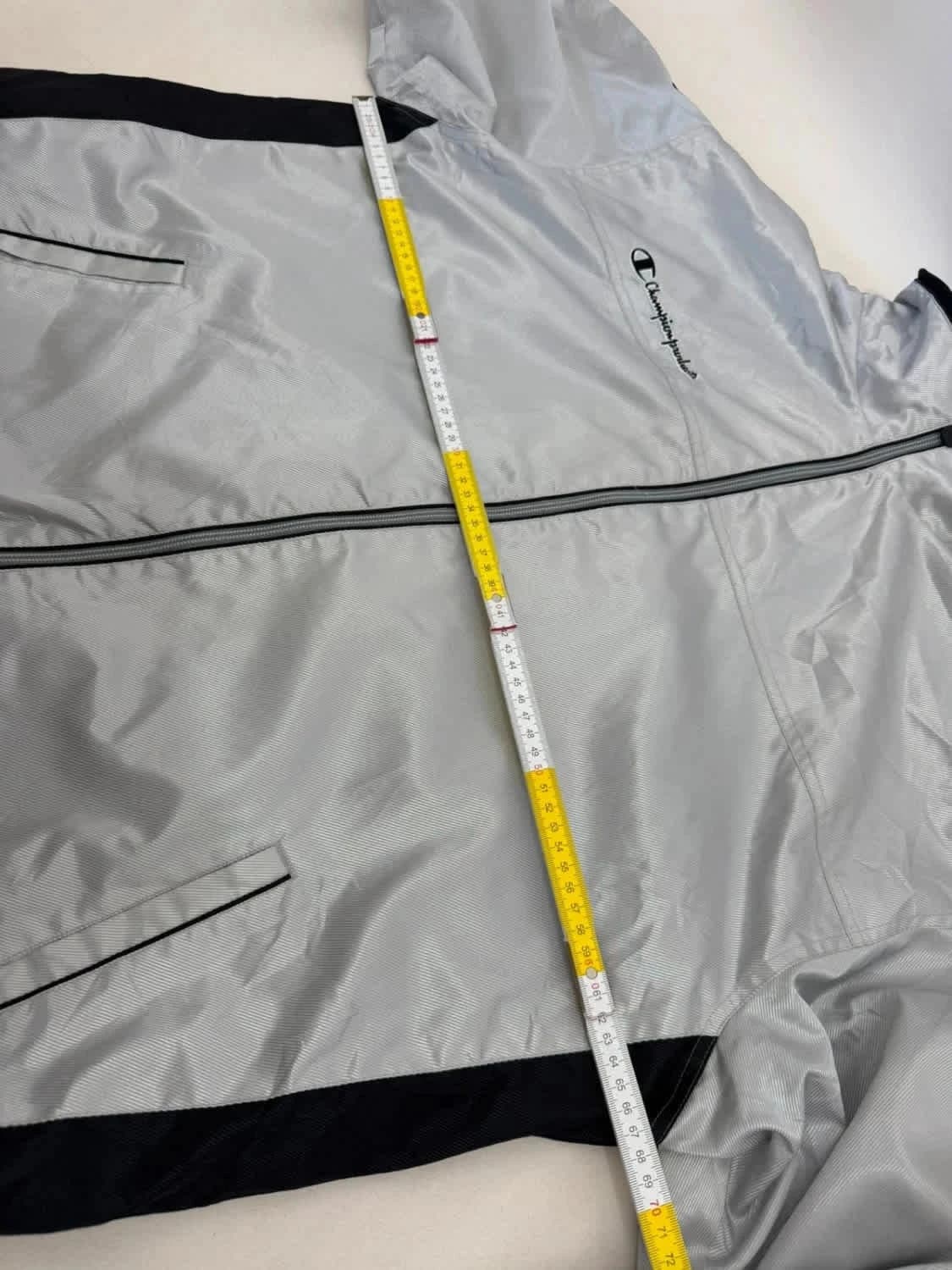 Veste/Track Jacket Windbreaker Champion Products vintage 90s argenté XO Jaspo rare - Photo 11/11