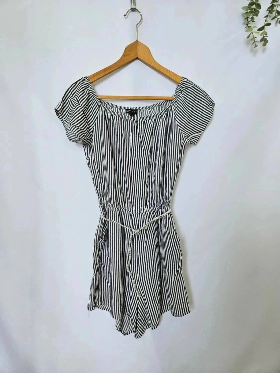Combishort à rayures épaules dénudées IKKS taille M - Photo 2/6