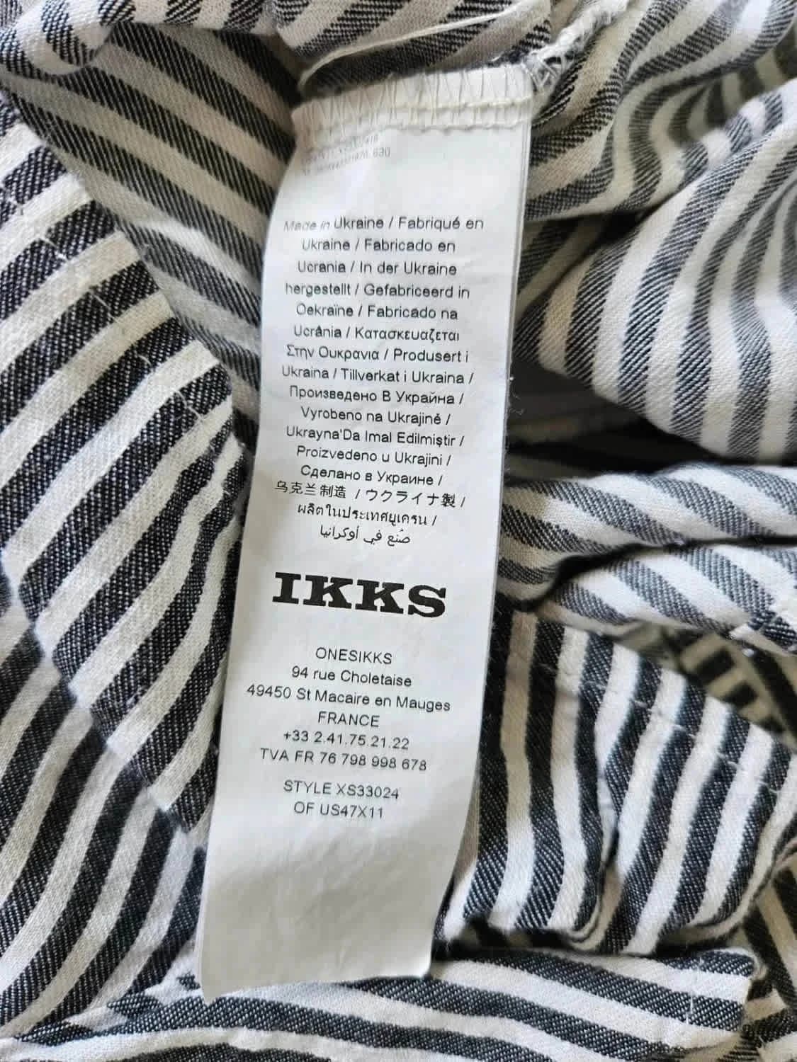 Combishort à rayures épaules dénudées IKKS taille M - Photo 6/6