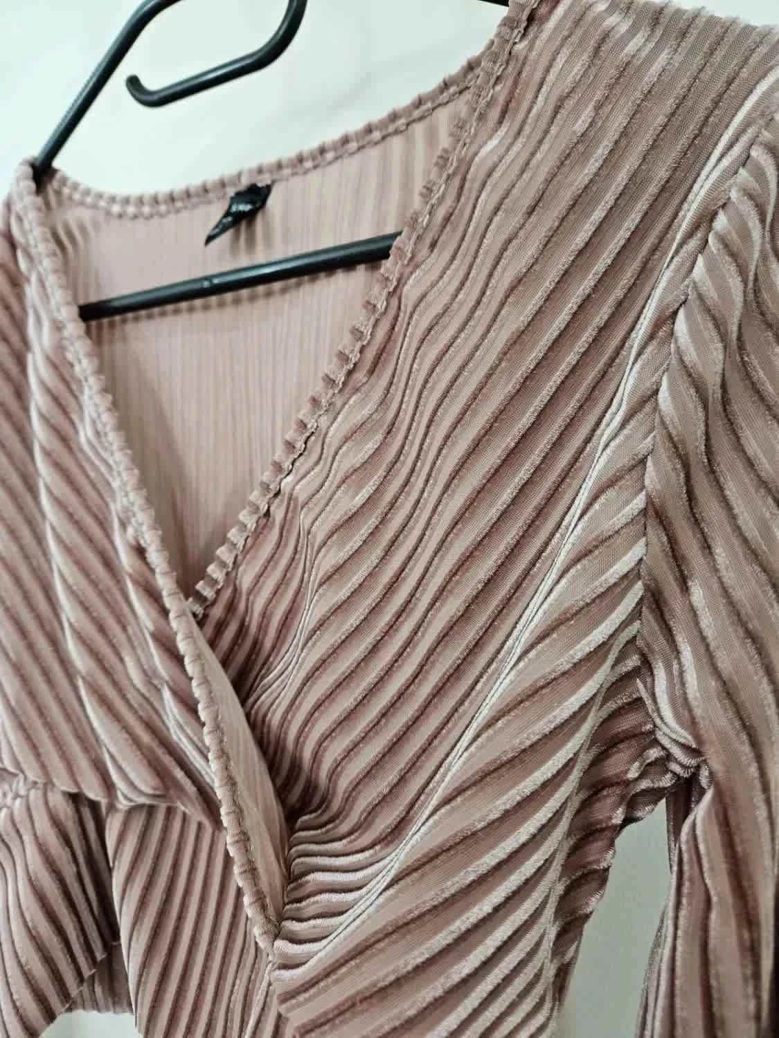 Cache cœur en velours rose gold taille S - Photo 3/4