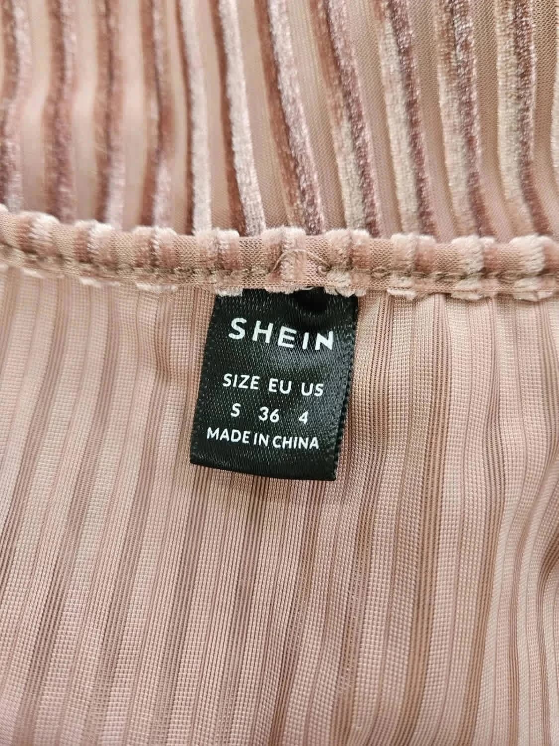 Cache cœur en velours rose gold taille S - Photo 4/4
