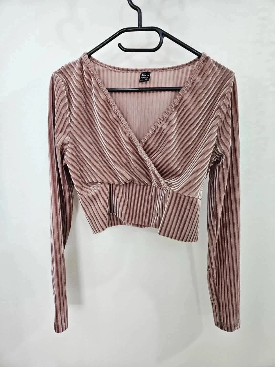 Cache cœur en velours rose gold taille S - Photo 2/4