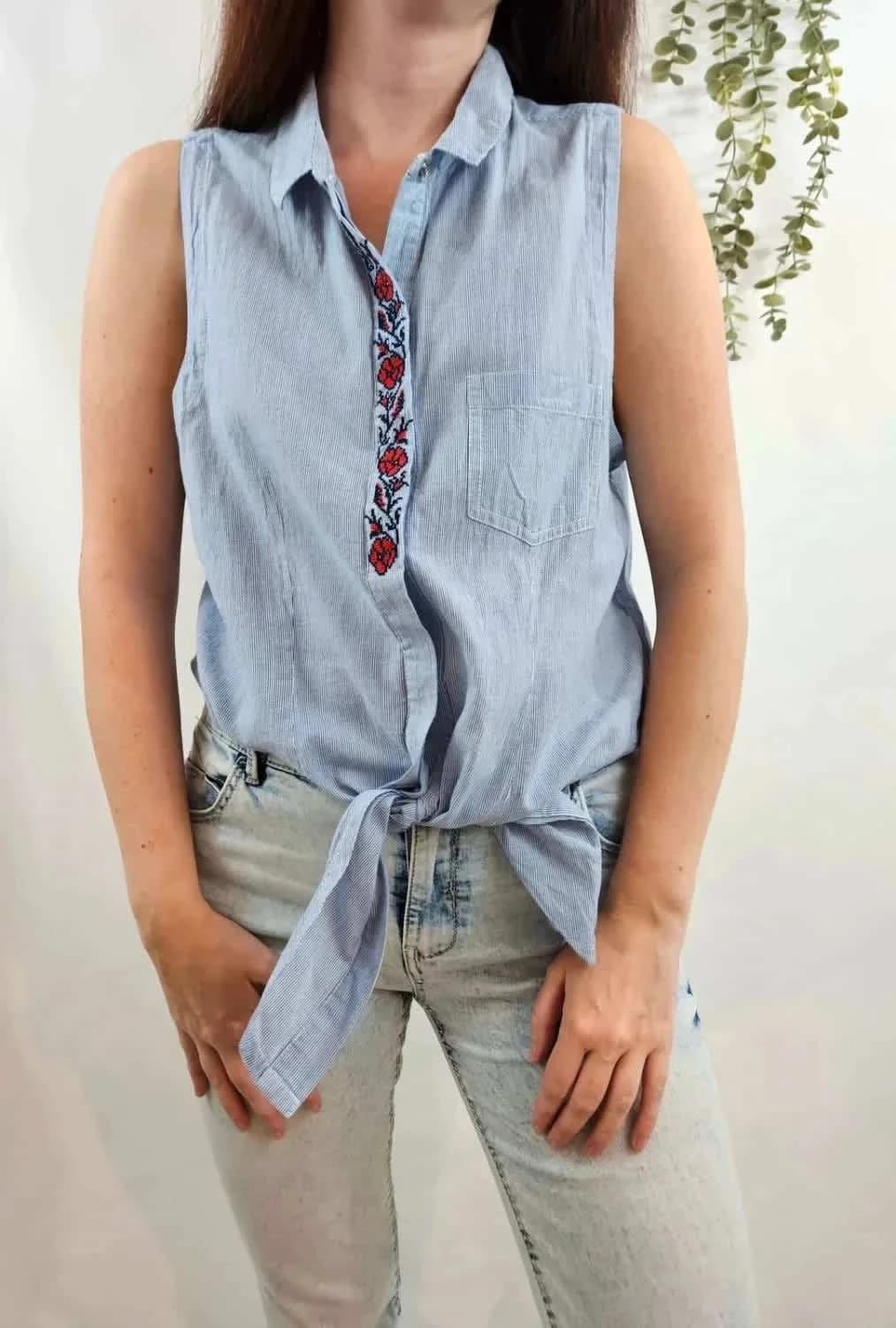 Top chemise sans manches femme Silvian Heach taille L - Photo 1/6