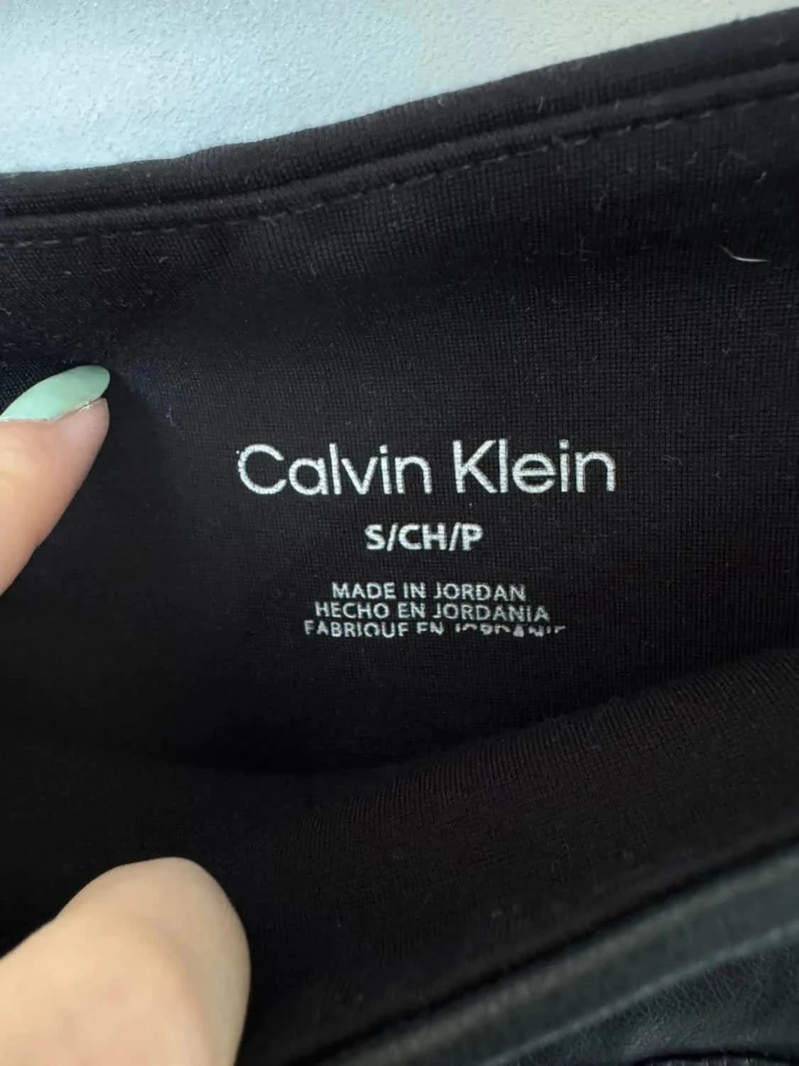 Calvin Klein legging polaire en simili cuir noir stretch taille S - Photo 3/7