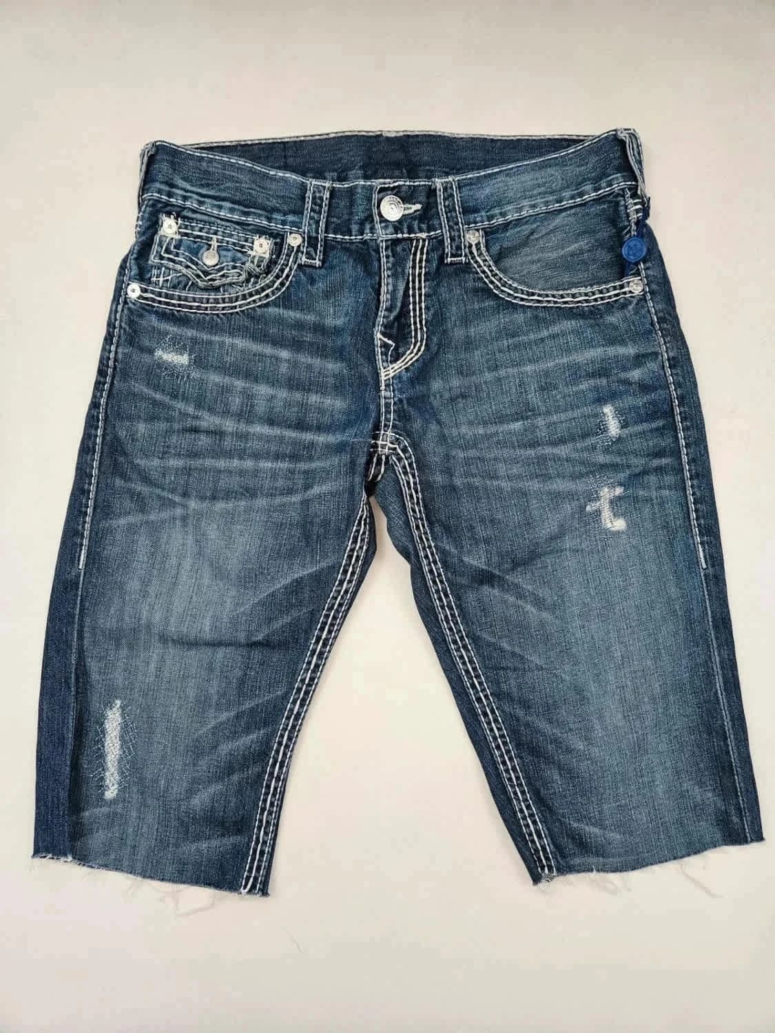 Short en jean True Religion Big T Super T Denim Y2K taille W30 - Photo 2/13