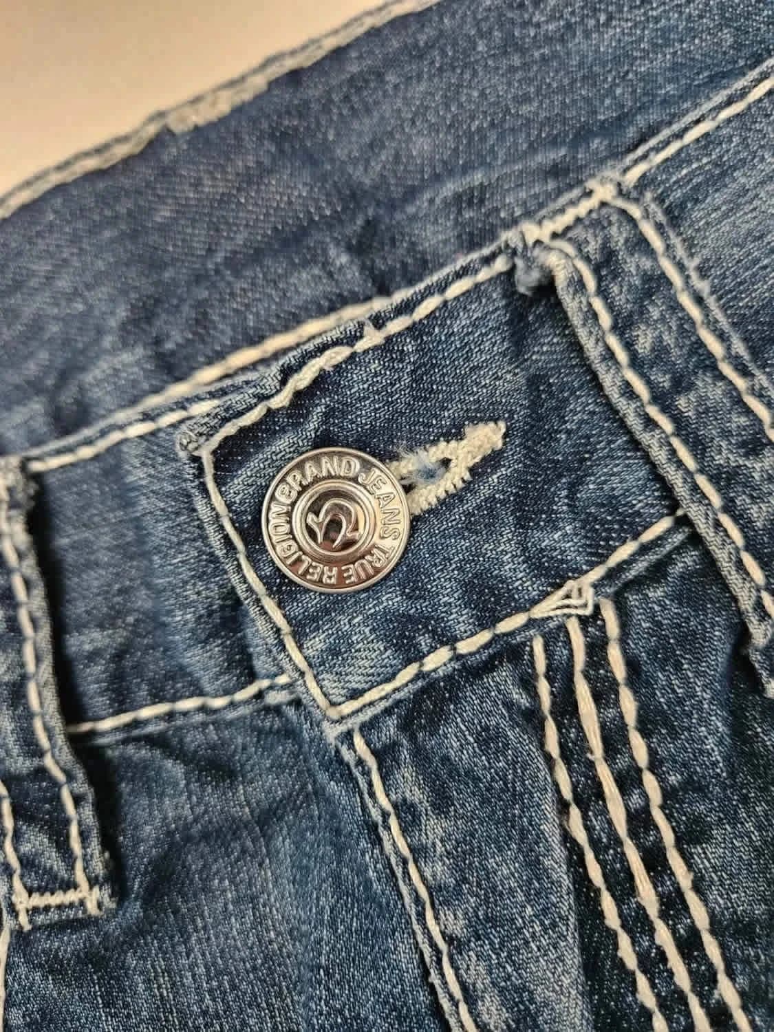 Short en jean True Religion Big T Super T Denim Y2K taille W30 - Photo 5/13