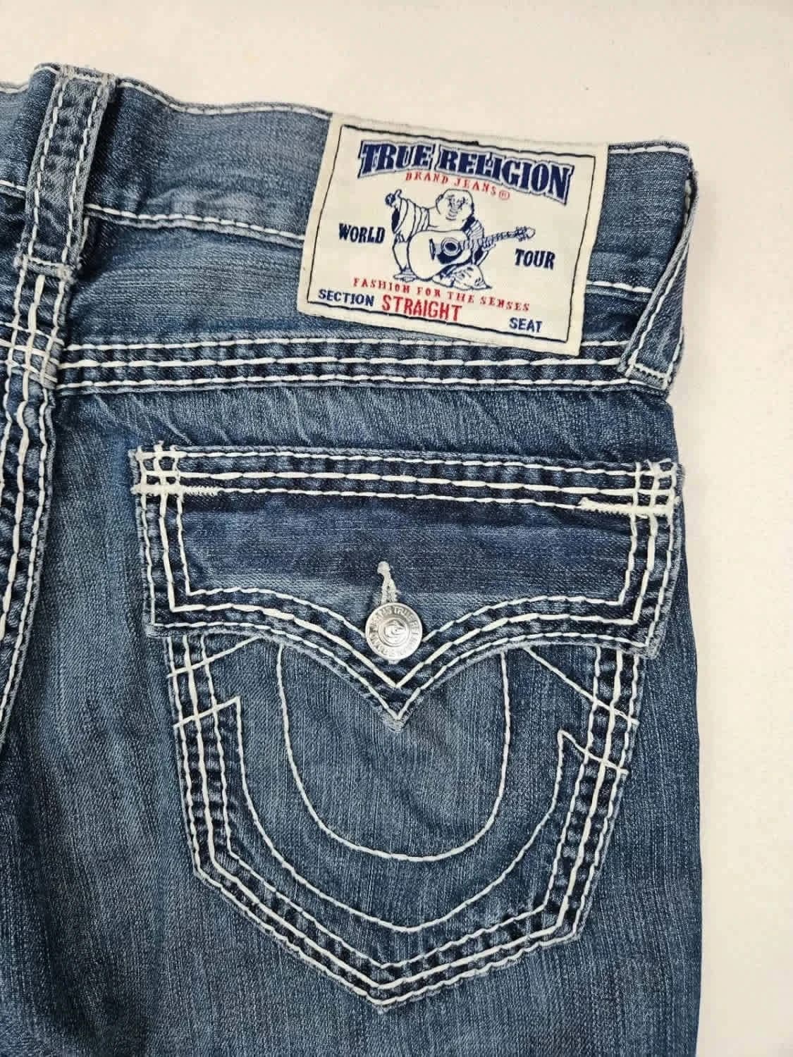 Short en jean True Religion Big T Super T Denim Y2K taille W30 - Photo 3/13
