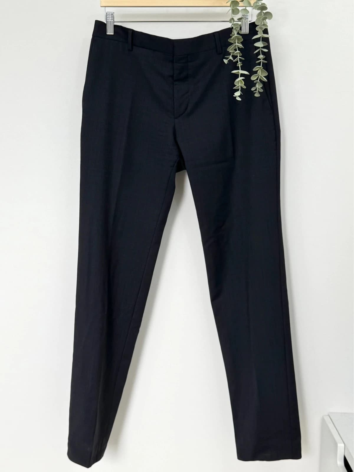Pantalon costume Calvin Klein noir fitted laine taille 48/L - - Photo 2/9