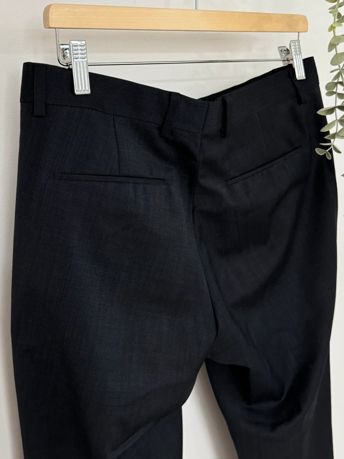 Pantalon costume Calvin Klein noir fitted laine taille 48/L - - Photo 5/9