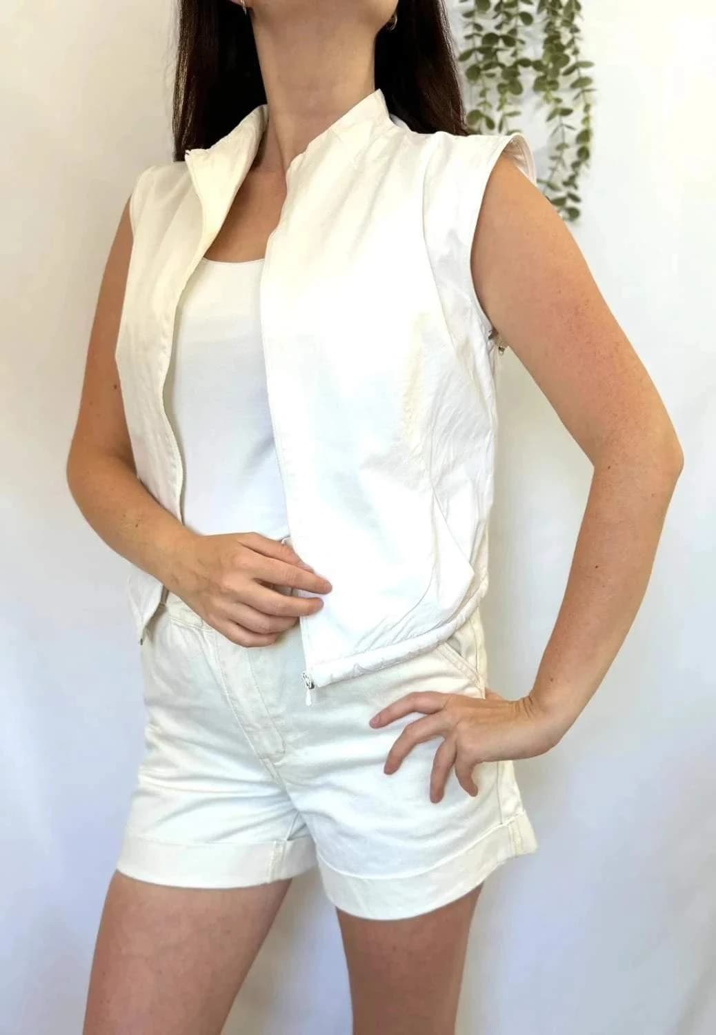 Veste/Veste sans manches blanche originale femme Promod 2 en 1 - Photo 2/7