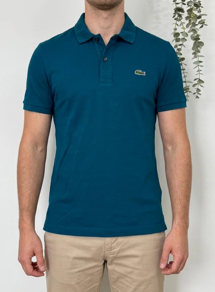 Polo piqué slim fit Lacoste bleu pétrole taille 3/S - PP2603252 - Photo 1/8