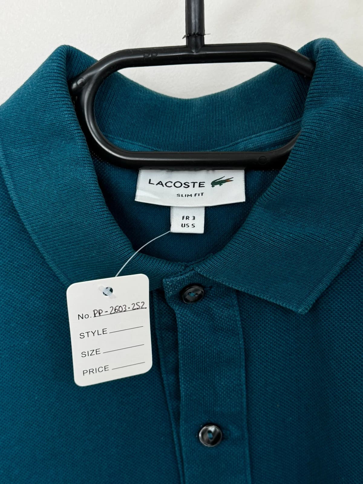 Polo piqué slim fit Lacoste bleu pétrole taille 3/S - PP2603252 - Photo 4/8