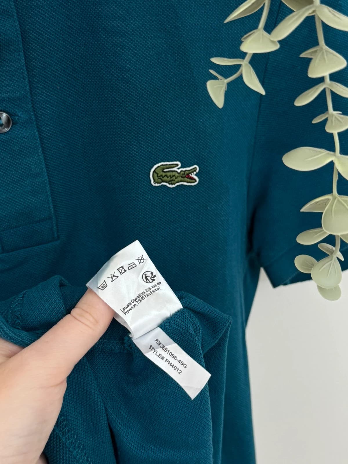 Polo piqué slim fit Lacoste bleu pétrole taille 3/S - PP2603252 - Photo 6/8