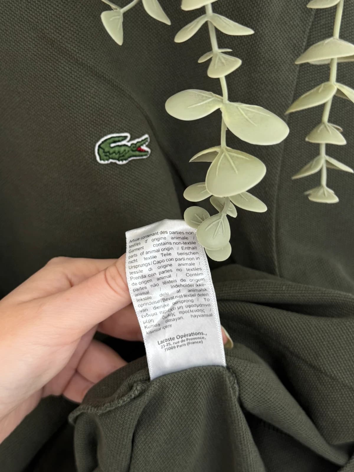 Polo piké Lacoste classic fit, zielone khaki brązowe, rozmiar 5/L - PP2603263 - Zdjęcie 6/8