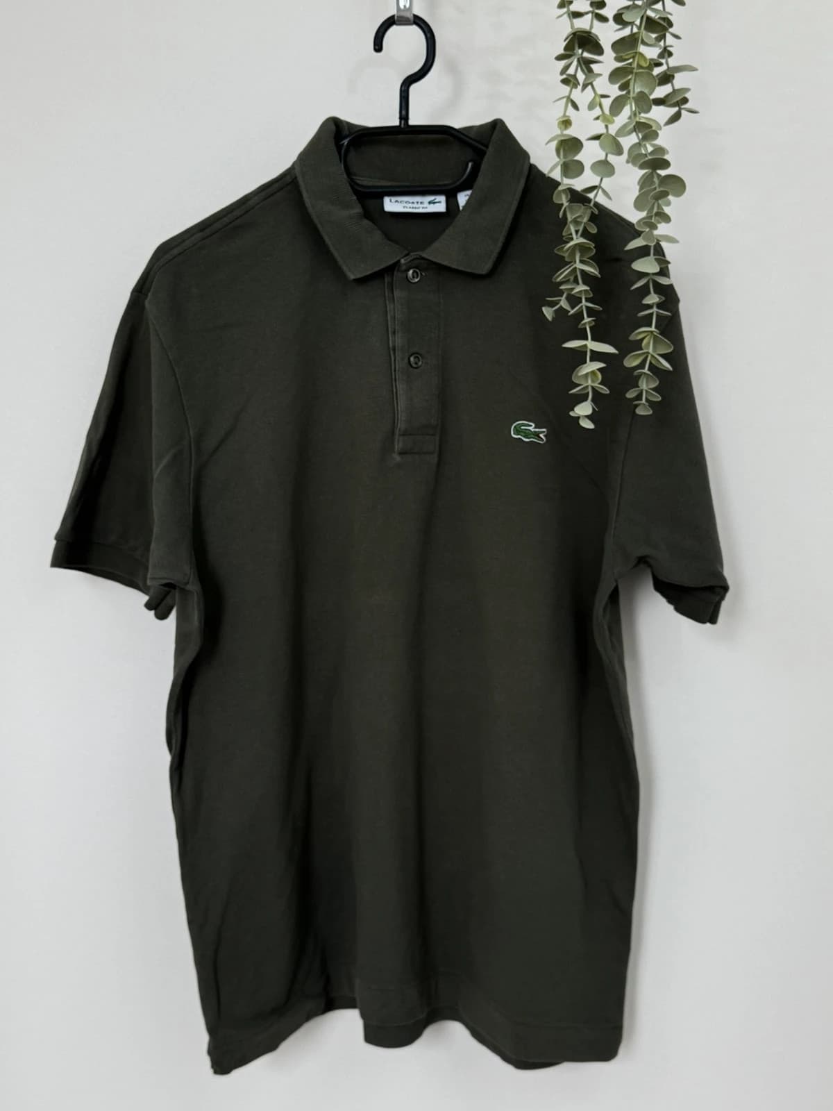 Polo piké Lacoste classic fit, zielone khaki brązowe, rozmiar 5/L - PP2603263 - Zdjęcie 2/8
